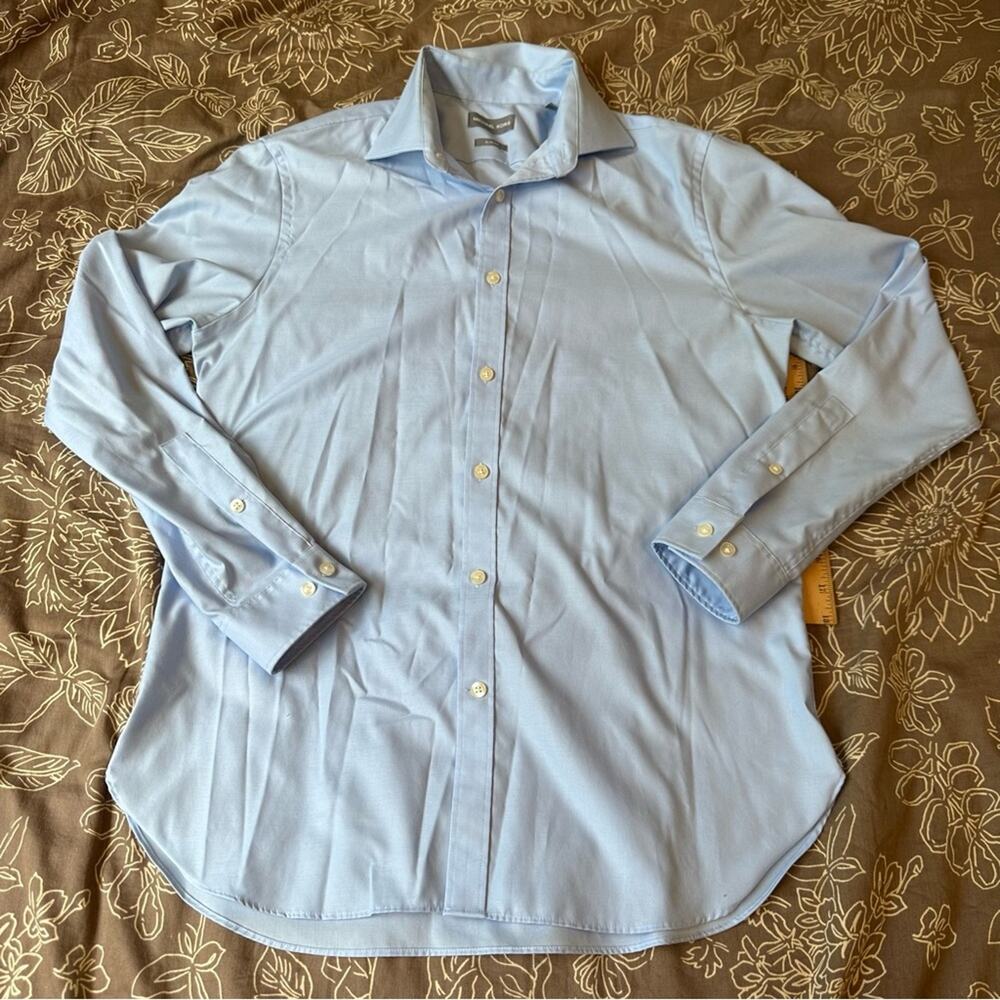 Michael Kors Slim Fit Long Sleeve Collared Button Up Men's Size 15.5 32/33